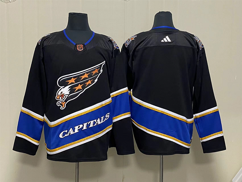 Men's Washington Capitals Black Blank Jersey